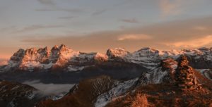 Coucher de soleil sur les Dents du Midi