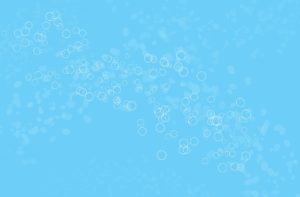 Bulles sur fond bleu