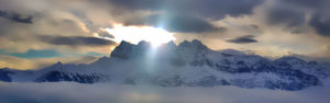 Dents du midi lever de soleil
