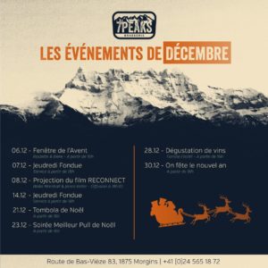 Evénements 7Peaks - Décembre