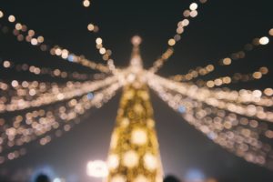 Arbre de noël flouté